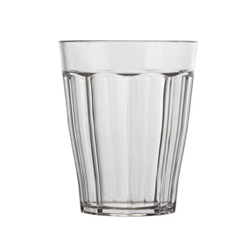 Rhapsody 8-ounce Faceted Plastic Juice Tumblers | set of 8 Clear