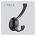 Wieszak ścienny na ubrania Haczyki ścienne samoprzylepne Silne Wiszące Wiszące Wiszące Wiszące Wiszące Hook Heavy Duty Trwałe Wieszaki Ścienne do Kuchnia, Łazienki, Drzwi, Szafa-Black Wieszak na ubran