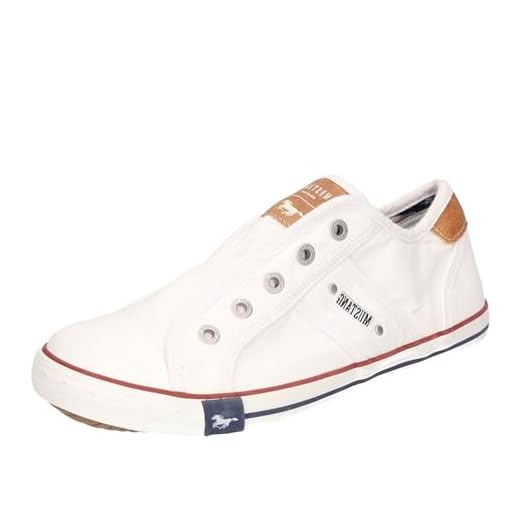 MUSTANG Damen 1099-401-1 Slip On Sneaker, Weiß (weiß 1), 40 EU
