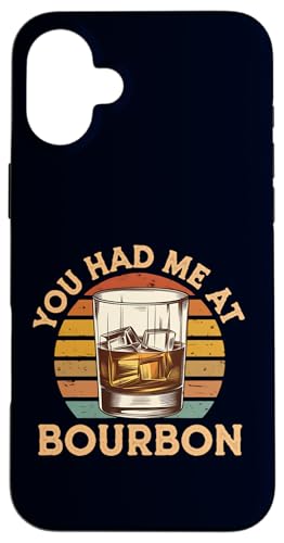 You Had Me at Bourbon Retro Whisky Lover Vintage Drink Carcasa para iPhone 16 Plus