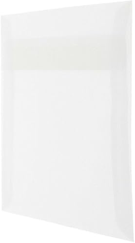 LUXPaper Sobres de invitación cuadrados | 7 1/2 pulgadas x 7 1/2 pulgadas | Transparente translúcido | Texto de 30 libras | 50 unidades