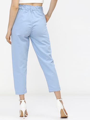 Image of Tokyo Talkies Women's Mom Fit Cropped Jeans | Stretchable Mid-Rise Jeans Pant