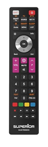 Superior Electronics Replacement Thomson/TCL - Télécommande Universelle Compatible avec Les téléviseurs Thomson et TCL - Prête à l’Emploi, sans...