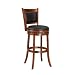 Ball & Cast Jayden Wooden Swivel Bar Stool with Faux-Leather Upholstery, 29-Inch, Brandy