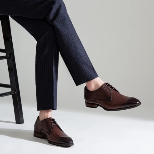 Jousen Men's Dress Shoes Leather Wingtip Formal Business Oxford Shoes Brogue Retro Derby Dress Shoes for Men2