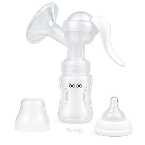 YOHKOH Manual Breast Pump with Silicone Cushion - Ultra Comfort & Quiet, BPA Free, 180ml (6oz) Milk...