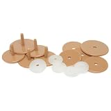 CREATIV DISCOUNT Gelenkscheiben-Set für Puppen und Teddys, Kunststoff, beige (40 mm Durchmesser)
