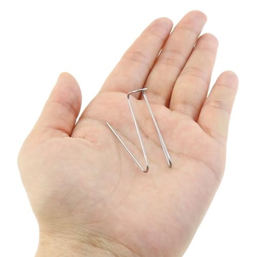 Image of DGZZI 30PCS 1.5 Inch Fabric Panel Wall Wire Hooks Stainless Steel Cubicle Hook Wall Clip Picture Hanger for Fabric Walls at Office Kitchen Home Shelf Picture Key Hanging Accessories