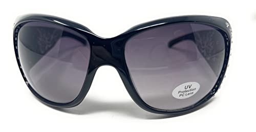 Texas West Womens Sunglasses Bling Rhinestones With Silvertone Cross UV 400 Len In Multi Colors3