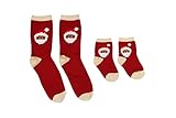Pearhead Unisex Baby Novelty, Santa Christmas Parent and Baby Sock Set