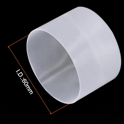 Image of uxcell 4pcs Rubber End Caps 60mm ID Vinyl Round Tube Bolt Cap Cover Screw Thread Protectors Clear, 40mm Height