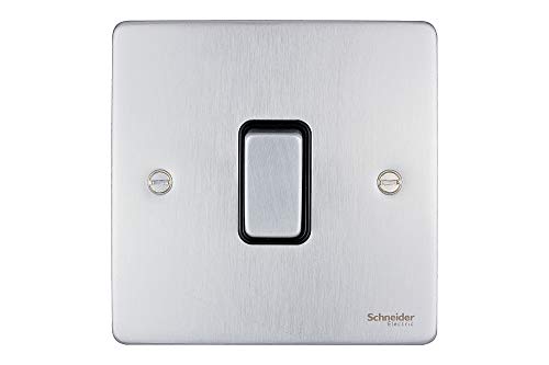 Schneider Electric GU1514BBC interruptor eléctrico Rocker switch Cromo   Accesorio cuchillo eléctrico (Rocker switch, Cromo, Acero, IP20, 16 A, 88 mm)