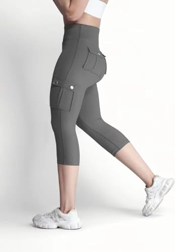 Leggings capri cargo para mujer con levantamiento de glúteos 4
