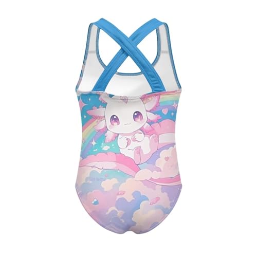 doginthehole Girls One Piece Swimsuits Size 5-14Y Swimming Bathing Suit with Cross Back Straps Beach Pool Kids Swimwear2