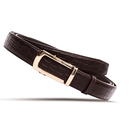 Image of WildHorn Men's Genuine Leather Belt for Men| Premium Auto-Lock Buckle | Adjustable up to 48 inch | Formal & Casual Wear | Micro-Adjust Fit | Stylish Gift Box Included