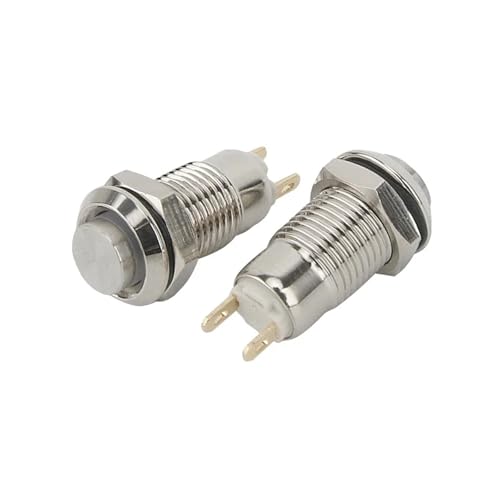 Interruptor de botón metálico autoblocante de 16mm con enchufe cableado para 220V 7
