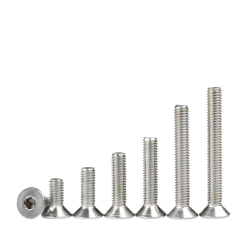 六角穴付き皿頭ネジ M2 M3 M4 M5 M6 M8 M10 DIN7991 304 ステンレス鋼 ?(20mm,M6 (10pcs))