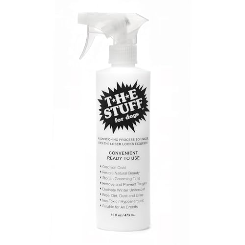 The Stuff Leave-in Dog Conditioner and Detangler Spray | 16oz Ready to Use | Perfect Solution for Managing Matted Dog Hair Dog Detangling and Dematting Spray