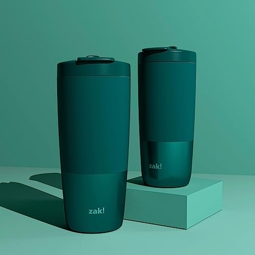 Image of Zak Designs zak! Sutton 2-in-1 Tumbler, Jade - 30 oz - Durable Stainless Steel - Double-Wall Vacuum Insulation & Leak-Proof Lid - BPA Free - Dishwasher Safe