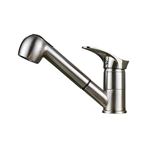 Robinet évier cuisine contemporain avec pommeau de douche rétractable