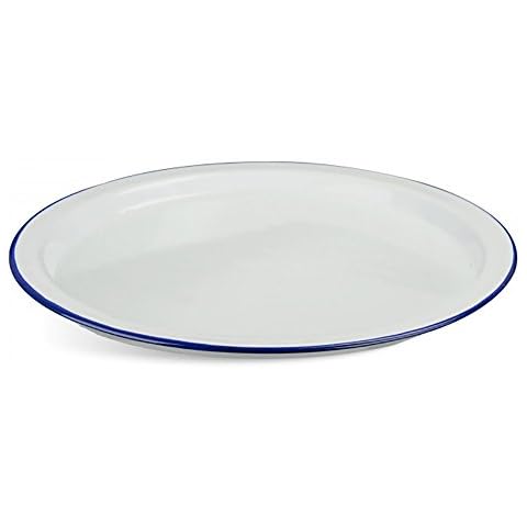 Highlander Outdoor White Enamel Plate for Camping Cover