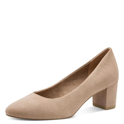 Marco Tozzi Damen Pumps mit Blockabsatz Elegant, Beige (Tan), 39 EU