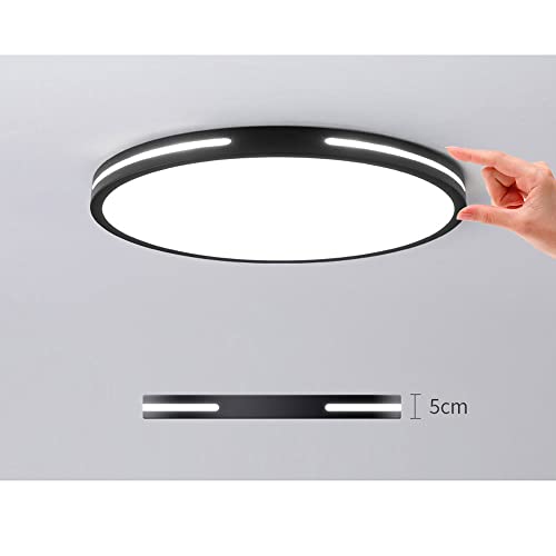 Luminaire de plafond ultra fin noir pour petits espaces bas