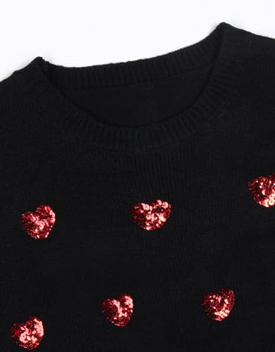 Image of Womens American Flag Sweater Crew Neck Casual Pullover Sweater