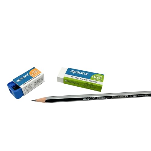 Apsara Platinum Kit | Attractive Stationery Kit | Stationery Kit Ideal for Gifting | Includes Pencils, Sharpener, Eraser, Scale | Use For School,College Student & Professionals | Pack of 20 - Image 2 thumbnail