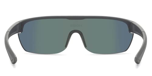 Hobie Echo Polarized Rectangular Sunglasses, Satin Graphite, OSFA4