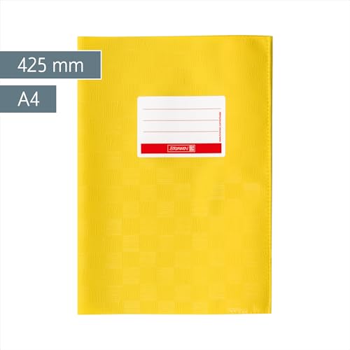 Brunnen 104052410 Hefthülle / Heftumschlag (A4, Folie, mit Namensschild) gelb