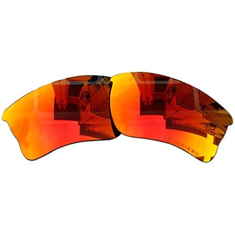BVANQ Polarized Lenses Replacement for Oakley Quarter Jacket Sunglasses (Fire red mirror) Cover