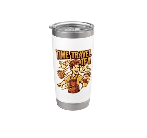 Image of Time Travel Tea Coffee Traveler Steampunk Lover Science Stainless Steel Insulated Tumbler