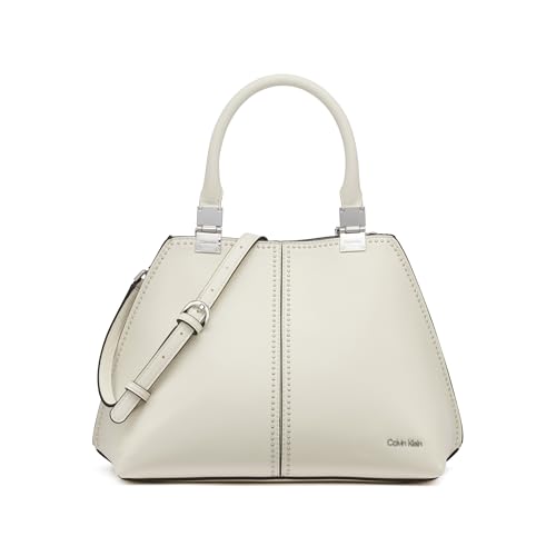 Image of Calvin Klein Women's Granite Geometric Satchel - 2 in 1, Vegan Leather, 2 Pockets