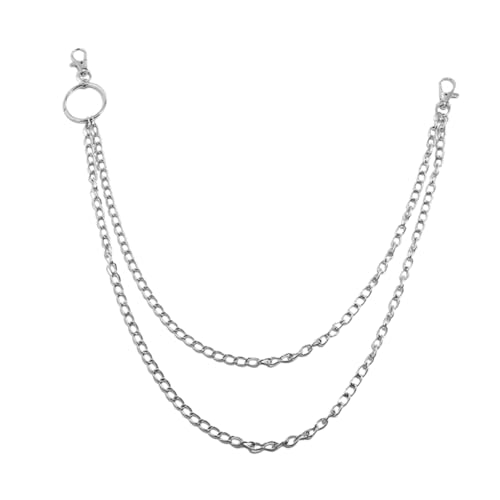 WOFASHPURET 3pcs Punk Style Pants Chains for Jeans Decorative Chain Accessories for Men Women Multi Trousers Gothic Fashion