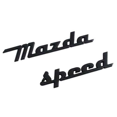 Image of Rear Trunk Mazzda Speed Emblem Decor Badge Decal Compatible with Full Range of Mazzda 3 6 CX MX Miata, etc (MS Black)