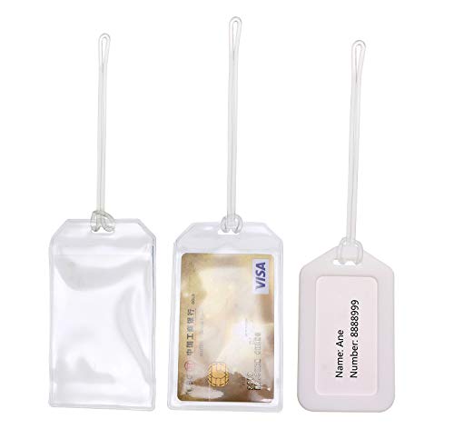 Mini Skater 6 Inch Premium Clear Plastic Travel Luggage Name Tag Loop Straps/Loops For Luggage Bag Id Tag,50Pcs #TOP3
