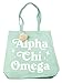 Alpha Chi Omega Retro Pom Pom Tote Bag