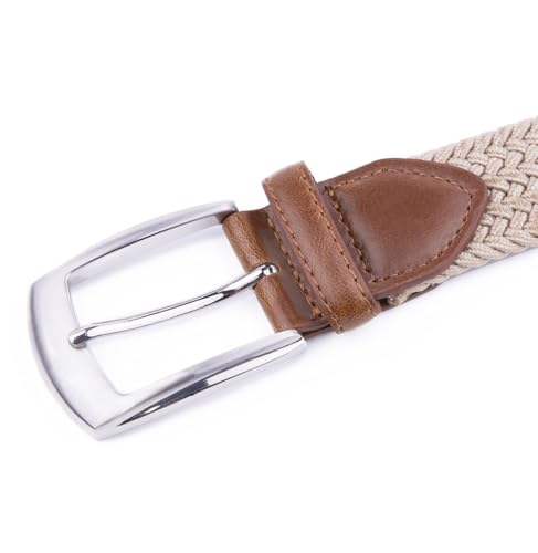 Image of Fabio Valenti Canvas Elastic Fabric Woven Stretch Braided Belts for Men Women Junior with Multicolored /Full Sizes