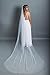 Unsutuo Bride Wedding Veil 1 Tier Cathedral Veil Bridal Tulle Veil with Comb Drop Veil for Women and Girls (59