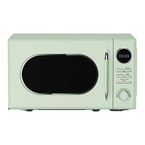 Image of Magic Chef Countertop Microwave, Classic Retro Touch Small Appliance, 0.7 Cubic Ft, Mint Green