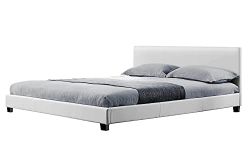 HYPNIA - Cama Contemporain blanca-180 x 200 (cm)