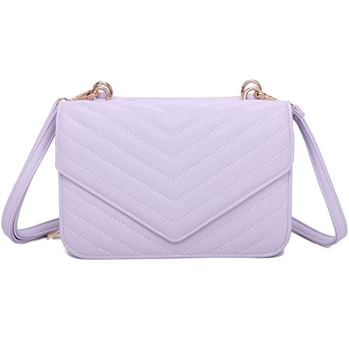 Women's Satchel Handbags Crossbody Shoulder Bag For Women Evening Handbags Detachable Multifunctional (Purple) #TOP10