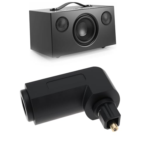 2 adaptadores TosLink ópticos en ángulo 90 grados miniatura 3