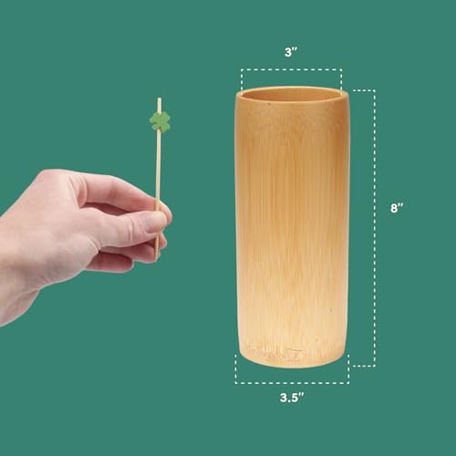 Bamboomn 6936739952157A Natural Bamboo Flower Vase/Holder thumb #2