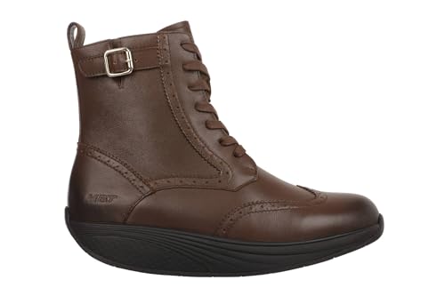 MBT Winka Boot botas de Mujer de vestir. Botas de Nappa para Caminar Anatómicas y Cómodas. Calzado Fisiológico Confort y Estabilidad con Suela balancín. Botas Casual con cordones. color Marrón