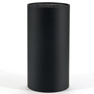 Cheerhom Ceppo Portacoltelli Senza Coltelli, Universale Ceppo Portacoltelli Nero, Ceppo Portacoltelli Vuoto con Stecche Flessibili, Ceppo Coltelli da Cucina per 5-8 Coltellis, 22 x 11 x 11 cm