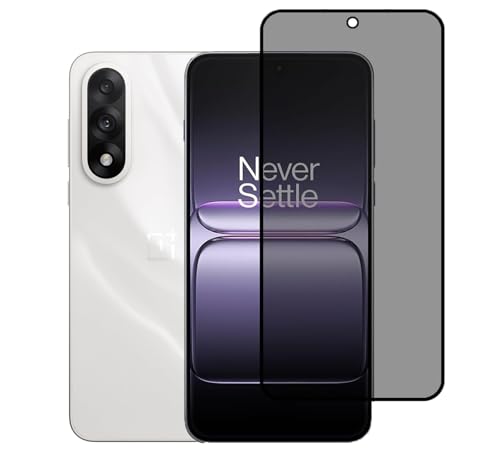 Image of FabeKee Front Privacy Tempered Glass for OnePlus Nord 5 5G /1+Nord 5 5G Screen Protector (28 Degree Privacy) 9H Glass Anti-Spy Screen Guard Black Fingerprint is Not Confirmed Working