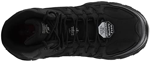 Skechers Men's Holdredge Rebem Work Boot, Black/Black, 11.5 M US