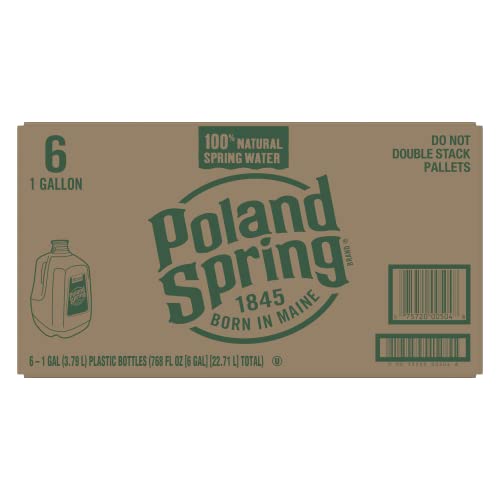 Image of Poland Spring Maine Spring Bottled Water - 1 Gallon, 6 Pack